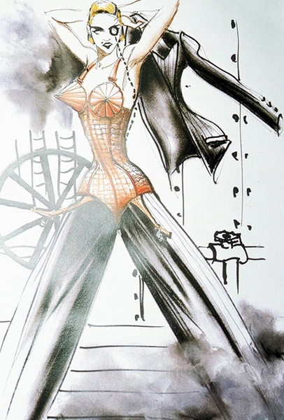 Эскиз костюма для тура Blonde Ambition, 1990 г.