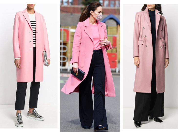 Розовый — хит сезона: 10 модных пальто, как у герцогини Кейт
