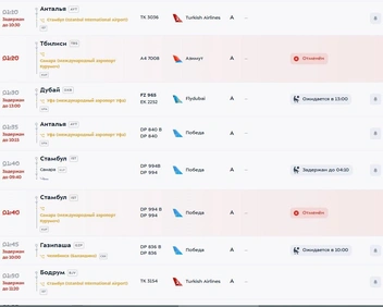 Источник: онлайн-табло Внуково, vnukovo.ru