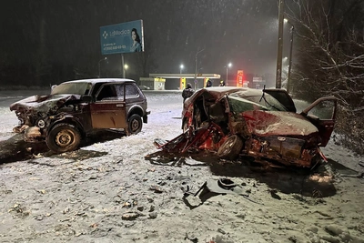 В Бугуруслане «Нива» столкнулась с «Калиной»