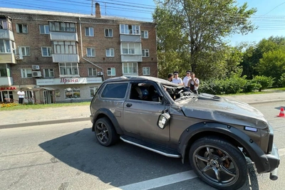 В Советском районе Красноярска перевернулась «Нива»