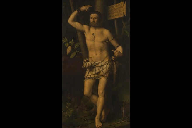 Бернардино Луини, Святой Себастьян (до реставрации) | Источник: hermitagemuseum.org