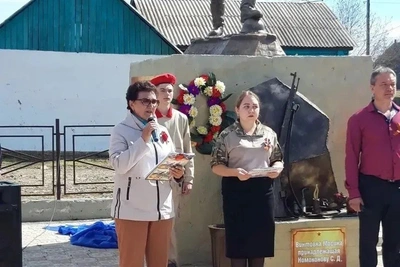 В Забайкалье открыли памятник снайперу Семёну Номоконову