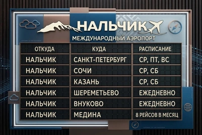 Аэропорт Нальчик расширяет маршрутную сеть летом 2026