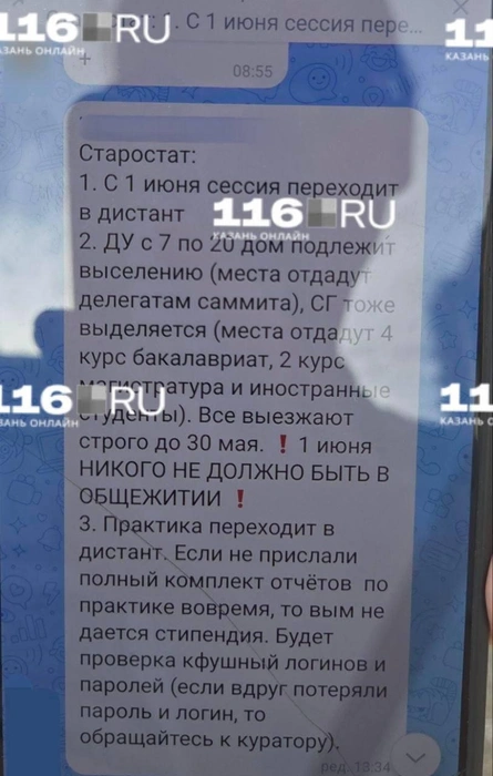 Тексты сообщений, которые рассылают по чатам, различаются | Источник: Личный архив студента КФУ 