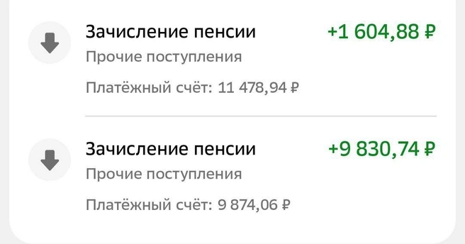 Тюменка показала зачисление своей пенсии. Она еще работает | Источник: читатель 72.RU