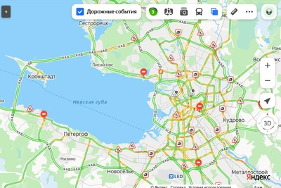 На дорогах Петербурга снова свободно, несмотря на час-пик