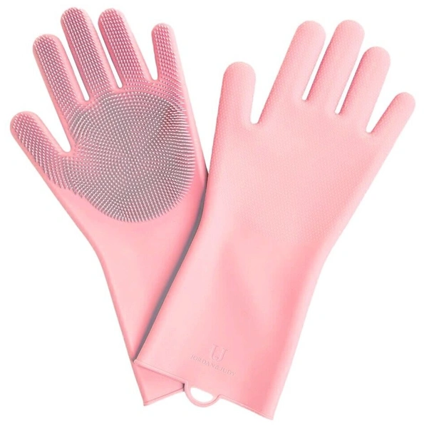 Силиконовые перчатки для уборки Silicone Cleaning Glove Pink, Xiaomi