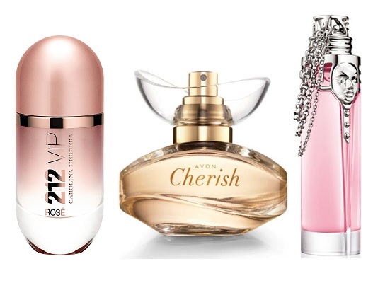 Ароматы 212 Rose, AVON Cherish, Thierry Mugler Womanity