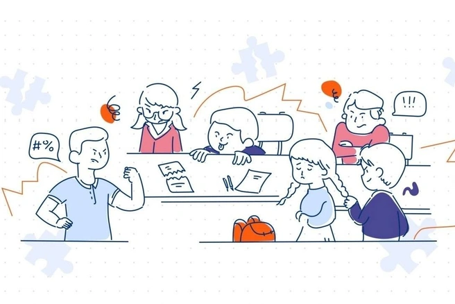 Вторая картинка иллюстрирует коллектив, в котором часто происходят ссоры | Источник: razgovor.edsoo.ru