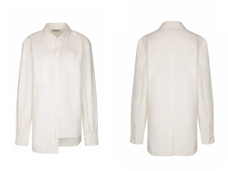 White fall: асимметричная рубашка TRUSTME STUDIO