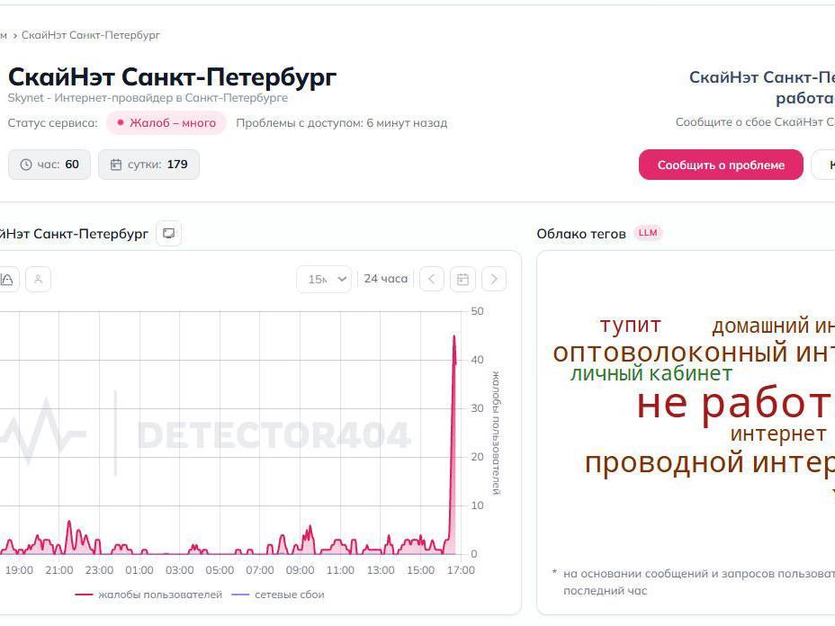 SkyNet снова жалуются: рост обращений в Петербурге