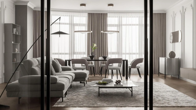 Строгость и нежность: квартира 275 м² в Астане