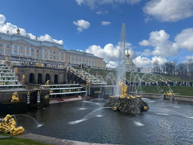 «Фонтаны пустить». В Петергофе открыли новый сезон | Источник: Ксения Клочкова / «Фонтанка.ру»