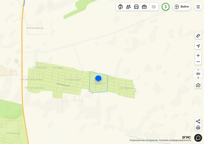 В карантинную зону попало большинство СНТ в округе | Источник: 2gis.ru