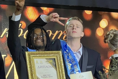 African student wins Mr Siberia 2025 with French rap performance
