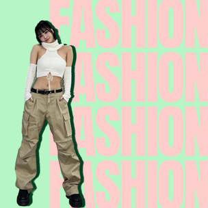 Топ с завязками + брюки карго — самый стильный образ на весну 2023 от Момо из TWICE