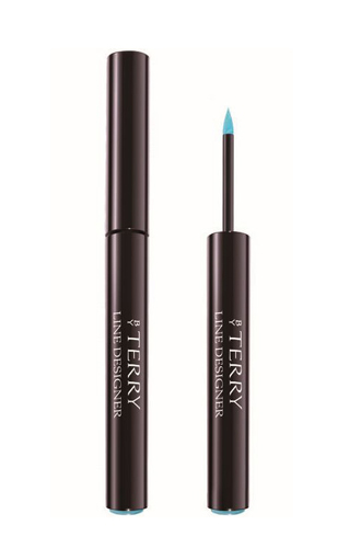 Водостойкая подводка-фломастер для глаз, By Terry. Представлена в голубом, сиренево-фиолетовом, синем и в стандартном черном и коричневом цветах.