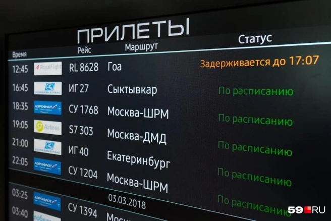 Рейс пришлось задержать | Источник: Тимофей Калмаков