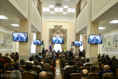 Олег Мельниченко и Алексей Свистунов на Ученом совете ПГУ