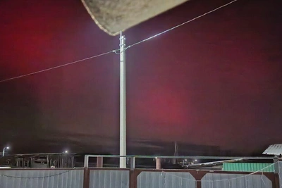 Волгоград увидел полярное сияние