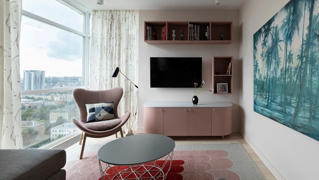 Киевская квартира 82 м² в пастельных тонах