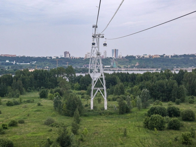 Канатка между Нижним Новгородом и Бором простаивает уже почти месяц | Источник: Наталья Бурухина / NN.RU