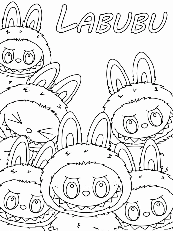Группа лабубу | Источник: coloringpagesforkids.net
