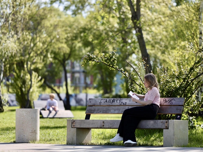 Чтение книги в парке. | Источник: Наталья Лапцевич
