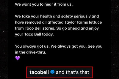 Taco Bell: еда снова безопасна после вспышки паразита