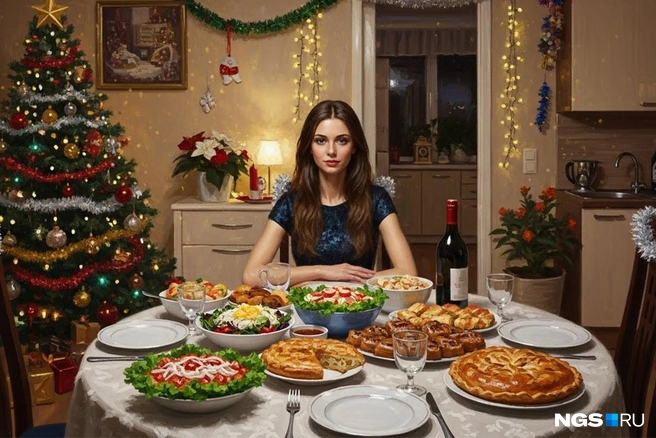 Новогодний ужин&nbsp;— нелегкое испытание для стройности | Источник: Юрий Орлов / NGS.ru
