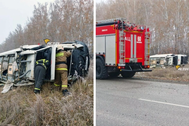 ДТП произошло в Краснозерском районе | Источник: телеграм-канал АСТ-54 Black