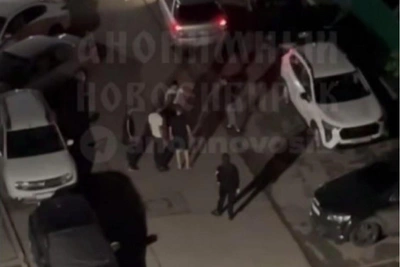 Потасовка во дворе дома на Виктора Уса попала на видео