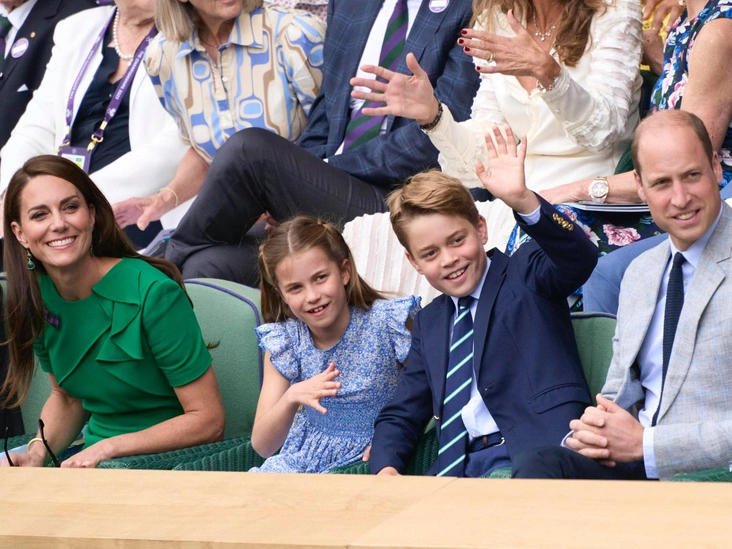 Кейт и Уильям Уэльские с детьми на Уимблдоне, 16 июля 2023 год