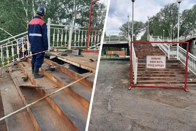 В Оренбурге стартовал ремонт пешеходного моста через Урал