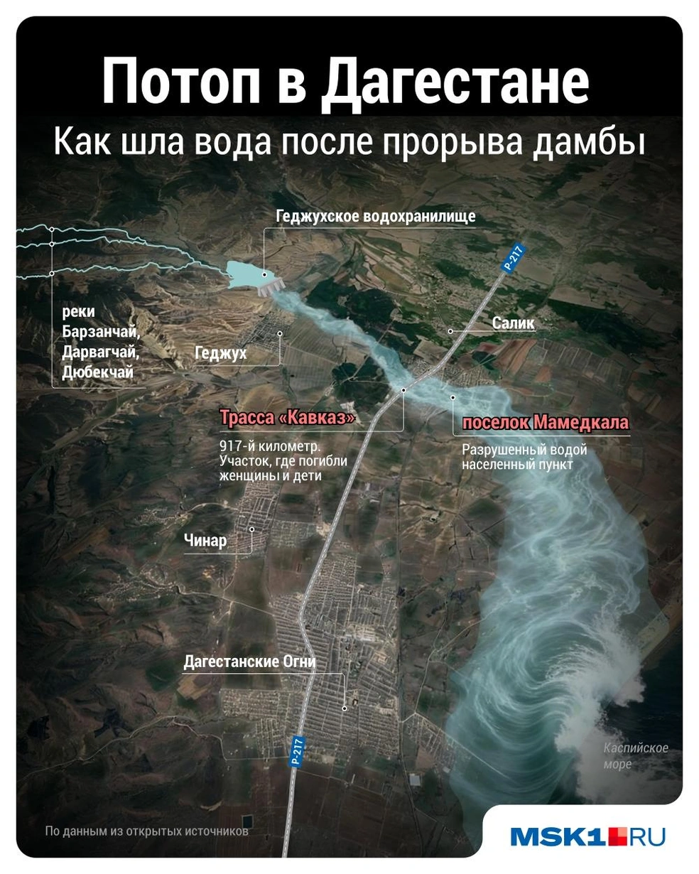 Как шла волна после прорыва дамбы | Источник: Дмитрий Гладышев, Екатерина Рябчук / Городские порталы