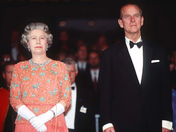 Королева и герцог Эдинбургский во время государственного визита в Германию, 20 октября 1992