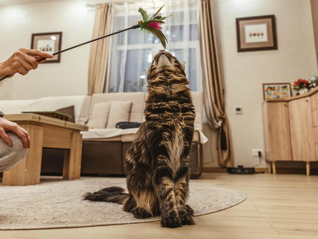 Гром — молодой кот, который сочетает в себе игривость и нежность. | Источник: Артем Бауман / 76.RU