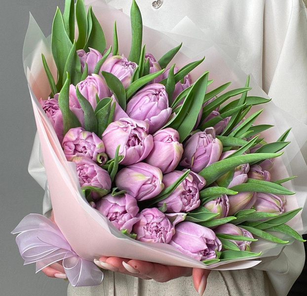 Букет нежных пионовидных тюльпанов, 31 шт., Ver. Flowers