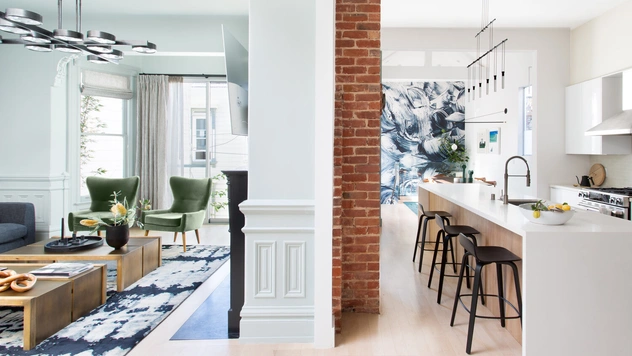 Викторианский дом с террасой на крыше в Сан-Франциско