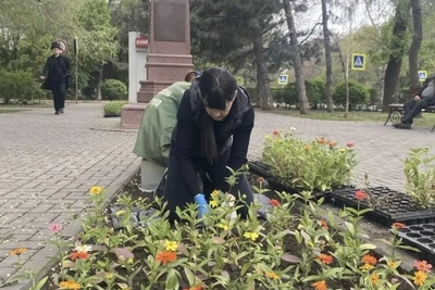 Около 30 тысяч цветов высадили в парках Астрахани