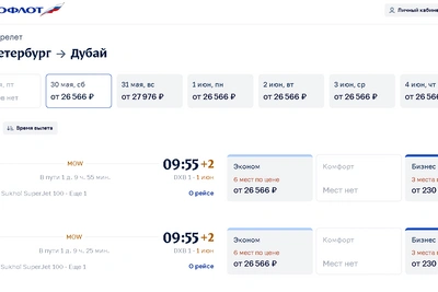 Аэрофлот не спешит с рейсами из Петербурга в Дубай