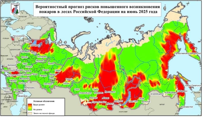 Карта в красном  | Источник: Авиалесоохрана