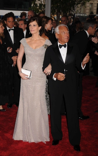 Джулия Робертс и Джорджо Армани на Met Gala 2008