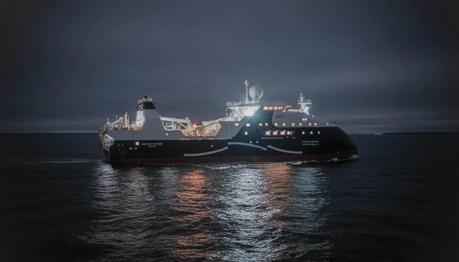 Первый серийный траулер «Капитан Геллер» вышел на ходовые испытания. Как выглядит судно за 4 млрд рублей | Источник: пресс-служба «Северная верфь»