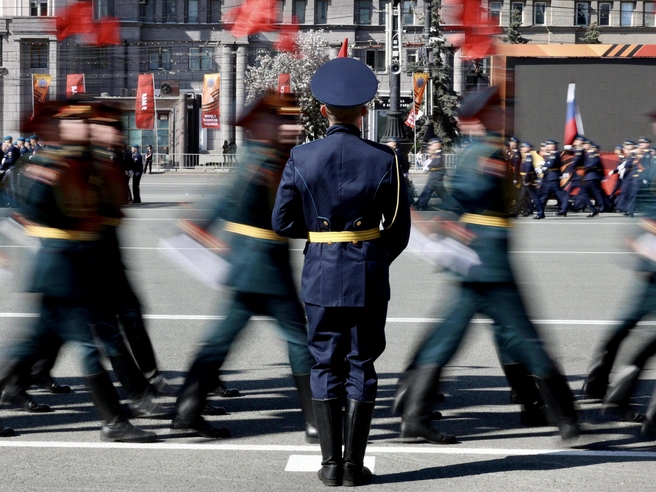 Все участники парада 9 Мая отрабатывали торжественный марш | Источник: Наталья Лапцевич