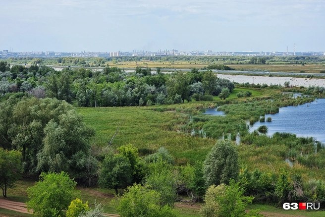 Эти снимки сделаны с Кировских лугов, с небольшой горы, куда удалось заехать на авто  | Источник: Роман Данилкин / 63.RU 