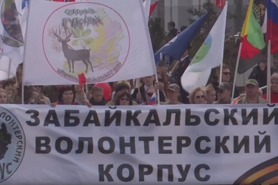 Волонтёрский корпус Забайкалья принял участие в Параде Победы в Чите