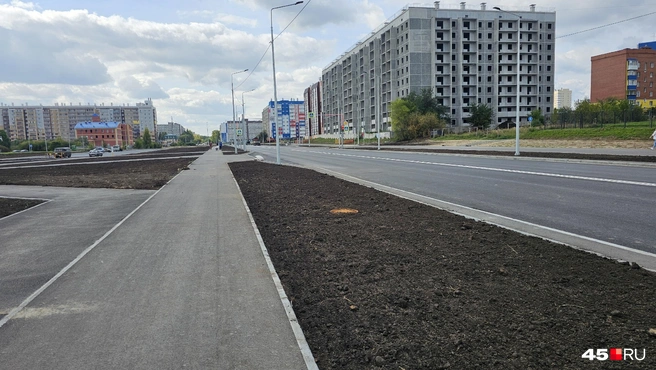 Новая дорога на улице Фарафонова | Источник: Дарья Никитченко / 45.RU