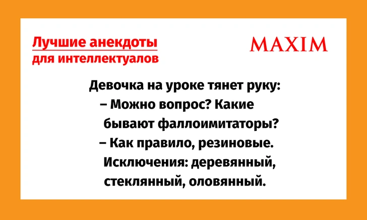 Анекдоты, которые поймет только интеллектуал | maximonline.ru